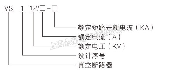 ZN63(VS1)-12戶內(nèi)高壓真空斷路器的型號含義